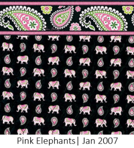 Vera Bradley Pink Elephants