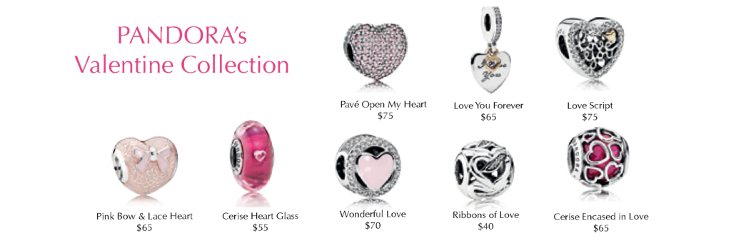 Pandora Valentine's Day 2017 Collection Updates (with previously